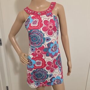 Baby Phat Retro Y2K Multi Coloured Floral Mini Dress